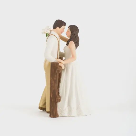 Rustic Couple Porcelain Topper