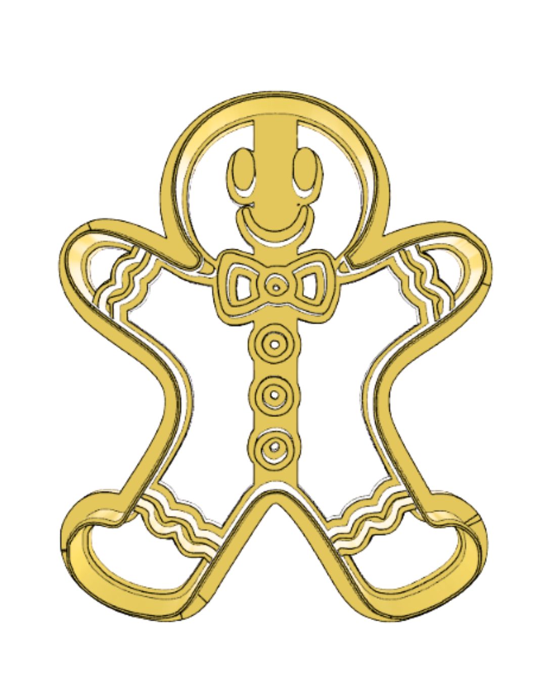 Gingerbread Boy Detailed Cutter 4&quot;
