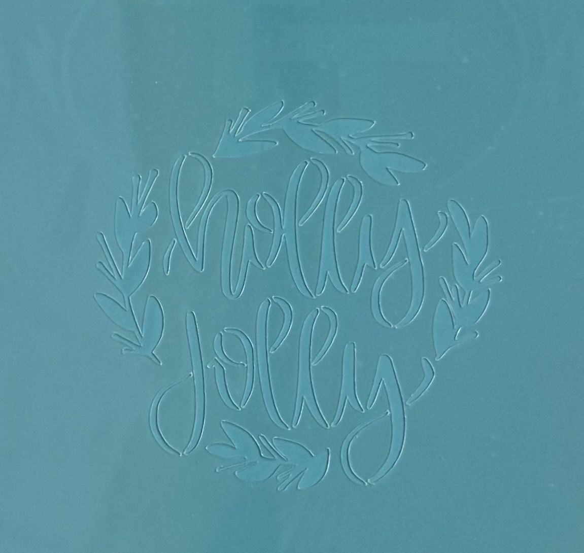 Holly Jolly Wreath Stencil