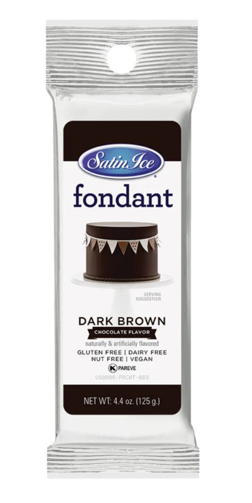 Dark Brown Chocolate Fondant 4.4oz