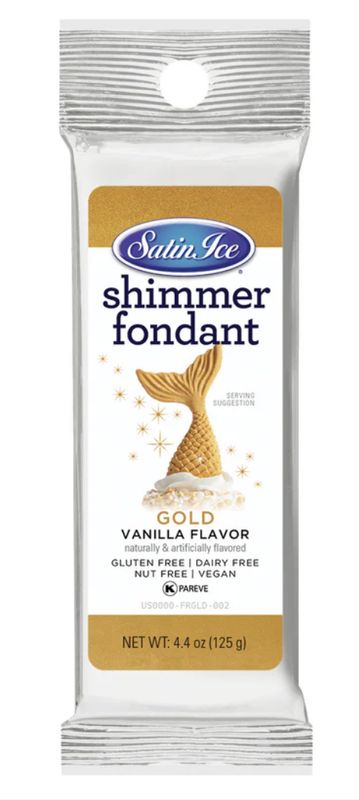 Gold Shimmer Fondant 4.4oz