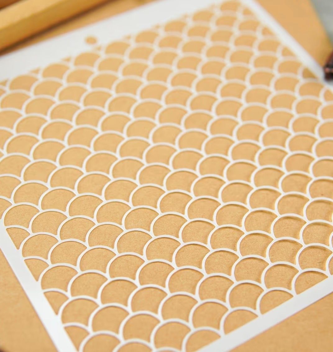 Mermaid Scales Stencil