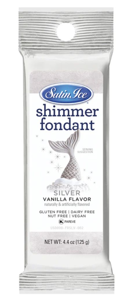Silver Shimmer Fondant 4.4oz