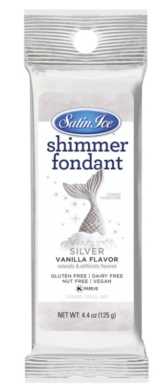 Silver Shimmer Fondant 4.4oz