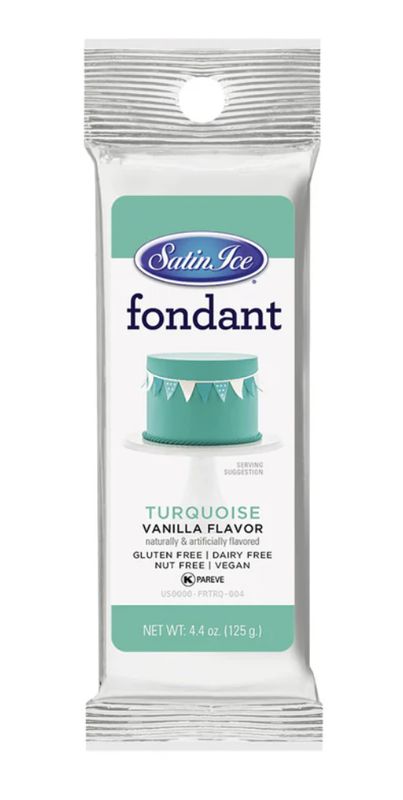 Turquoise Fondant 4.4oz