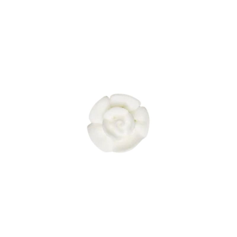 1" White Rose Pk8 Royal Icing