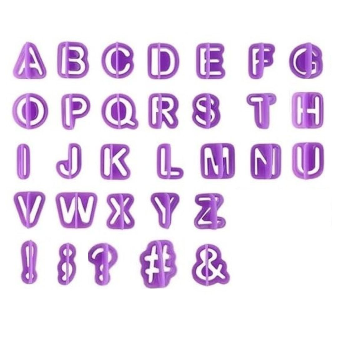 1" Alphabet Symbols Cutters Plastic