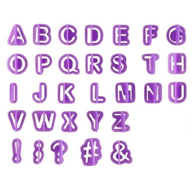 1" Alphabet Symbols Cutters Plastic