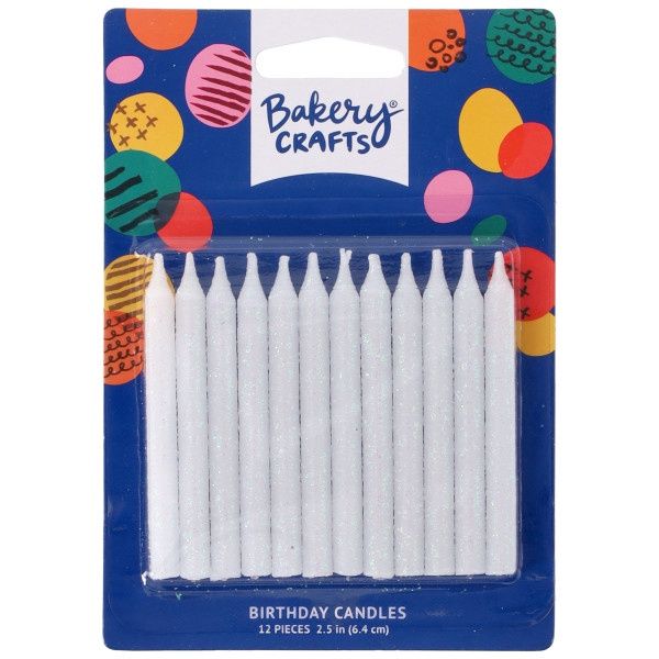 White Glitter Candles