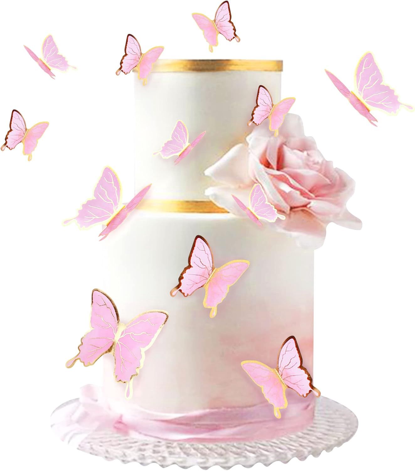 Pink Butterfly Cake Toppers/5