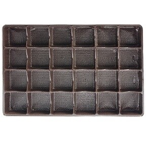 1.5# Brown Tray Insert - 24 Cavity