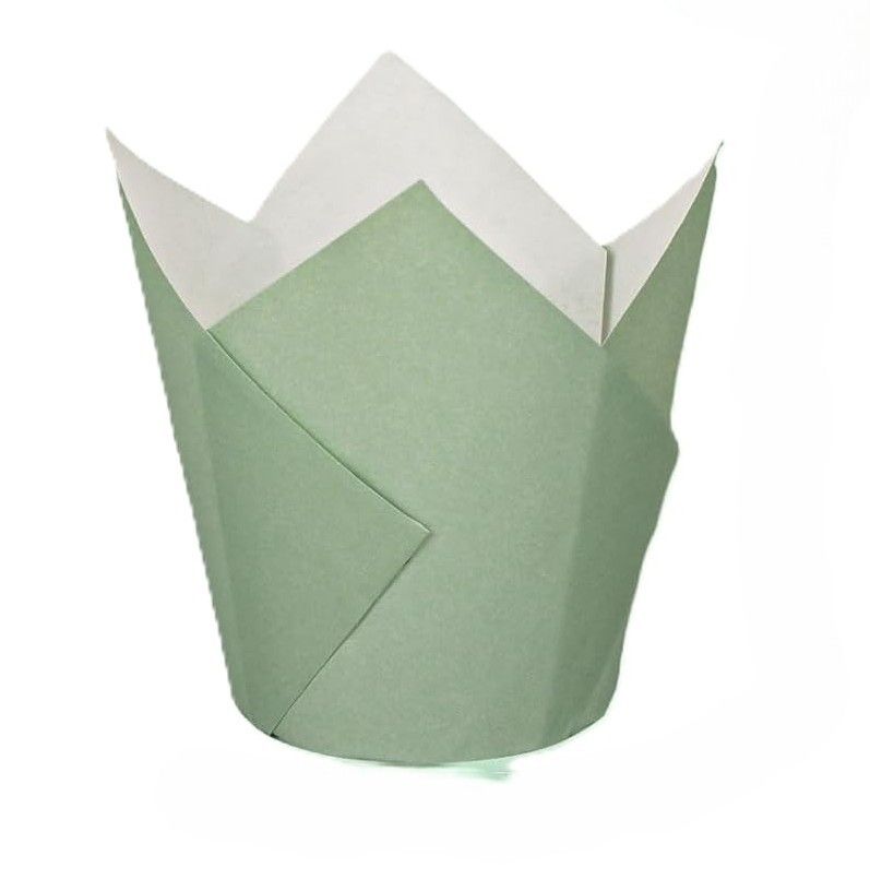 Sage Green Tulip Cup Pk25