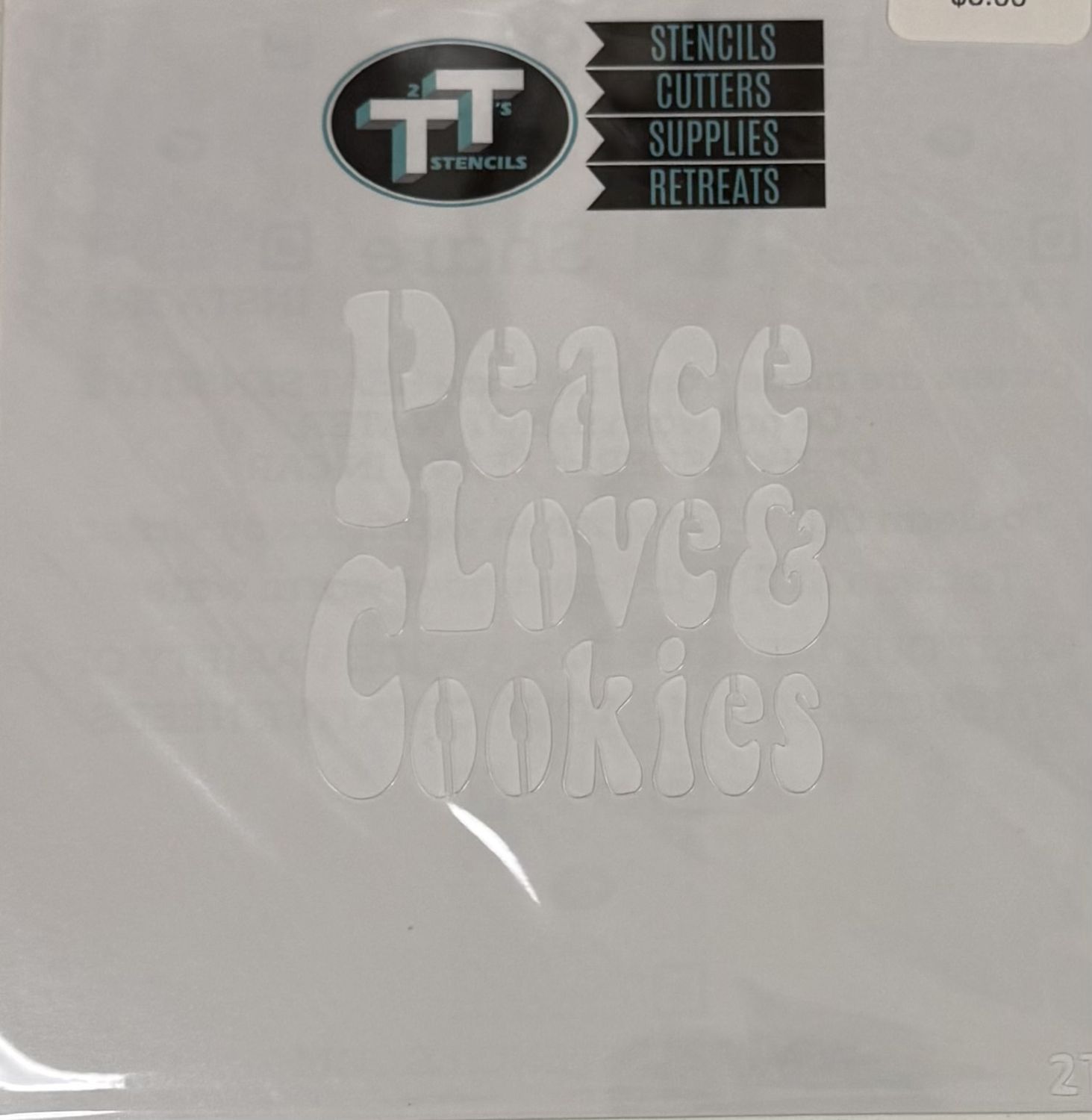 Peace Love &amp; Cookies Stencil