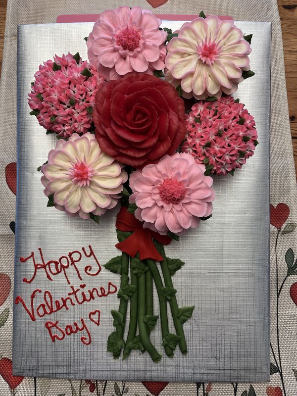2/11 Valentine Bouquet Cupcakes