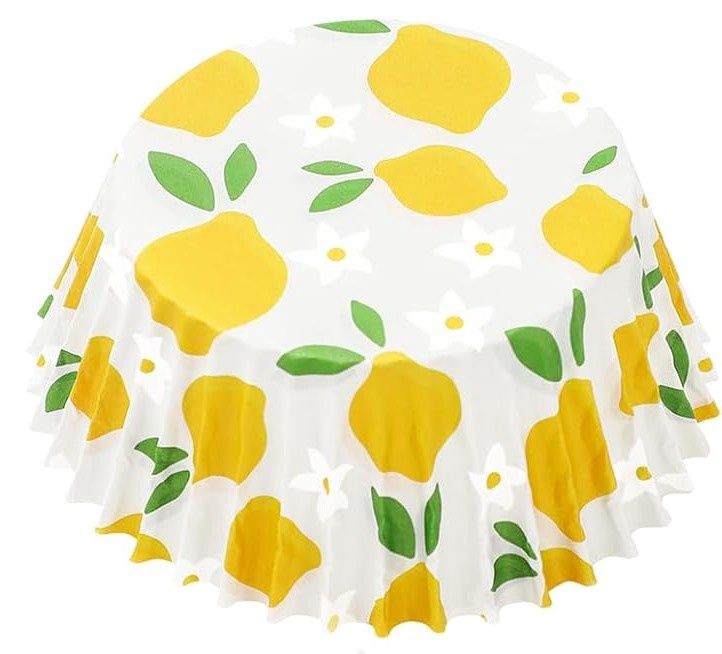 Lemon Print Baking Cups 25pk