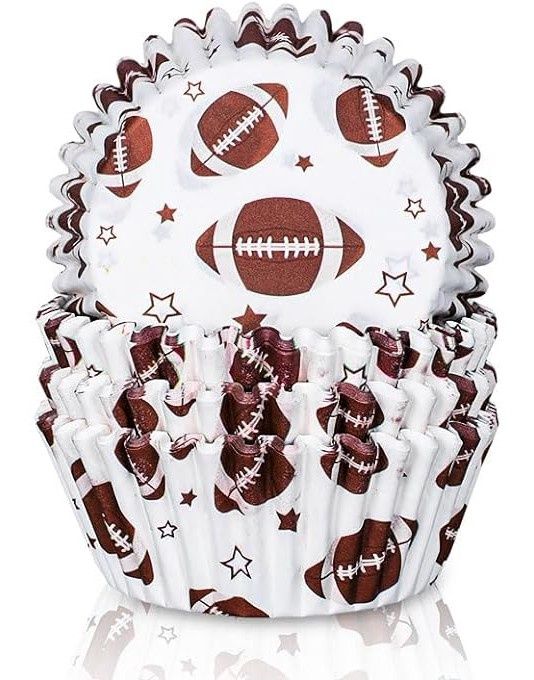 Footballs Stars Baking Cups 25pk