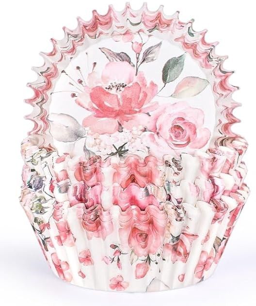 Rose Print Baking Cups 25pk