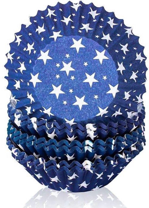 Patriotic Stars Baking Cups 25pk