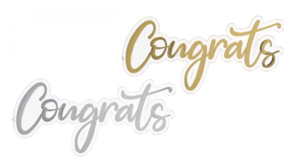 Congrats Foil Script Layon