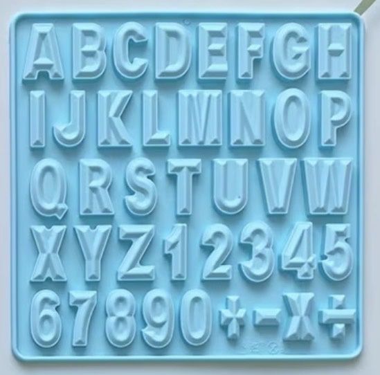 Alphabet Numbers Silicone Mold