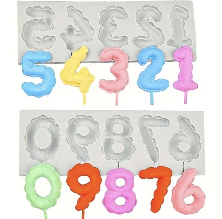 Balloon Numbers Silicone Mold