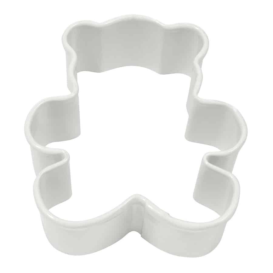Mini Teddy Bear Cookie Cutter (White, 1.75")