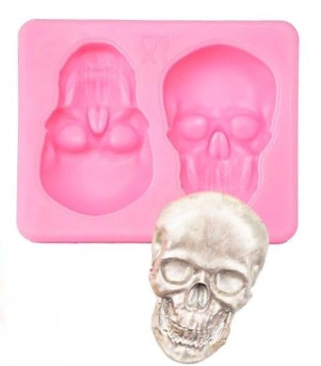 Skull 2 Cav Silicone Mold