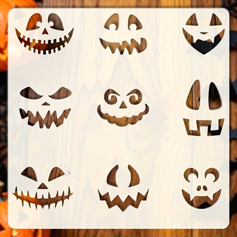 Jack-O-Faces Stencil