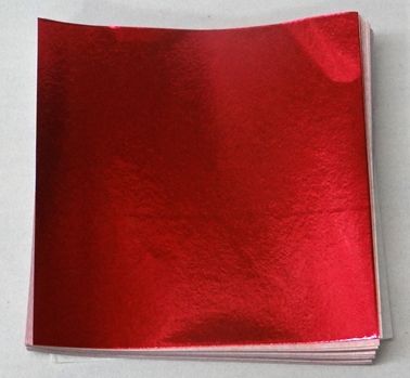 4x4 Red Foil Squares/125