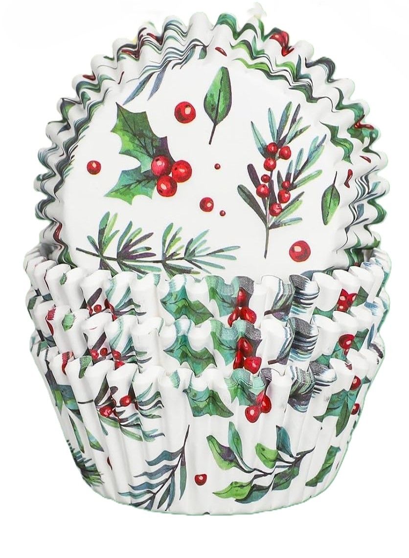 Holly Baking Cups 25pk