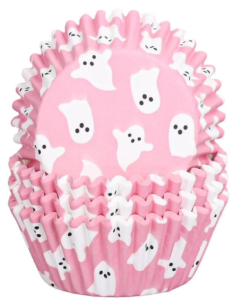 Pink Ghost Baking Cups 25pk