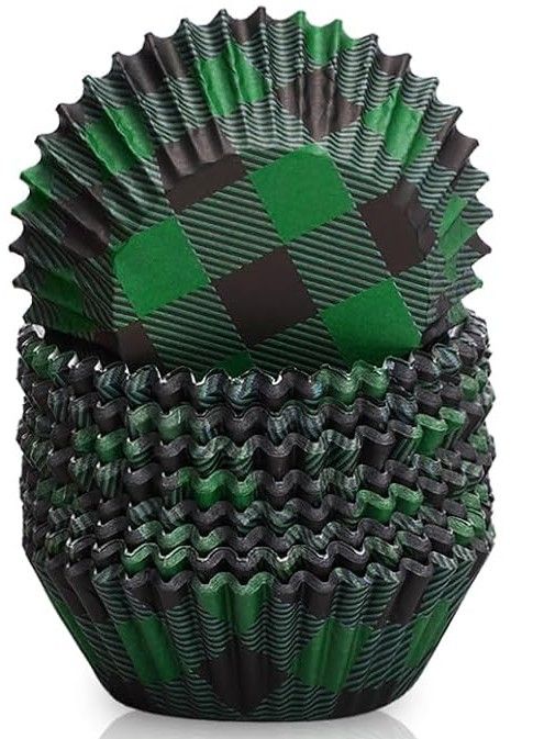 Buffalo Plaid Green Cups 25pk