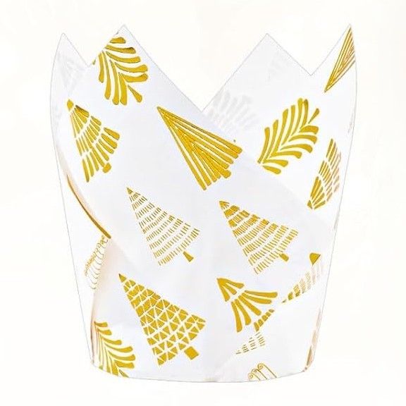 Gold Trees Tulip Cups 25pk
