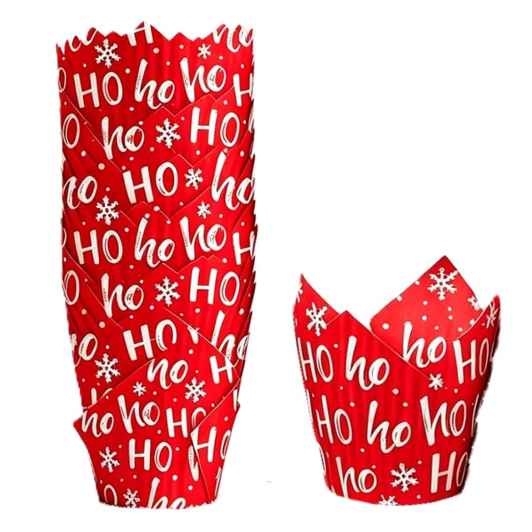 Ho Ho Ho Tulip Cups 25pk