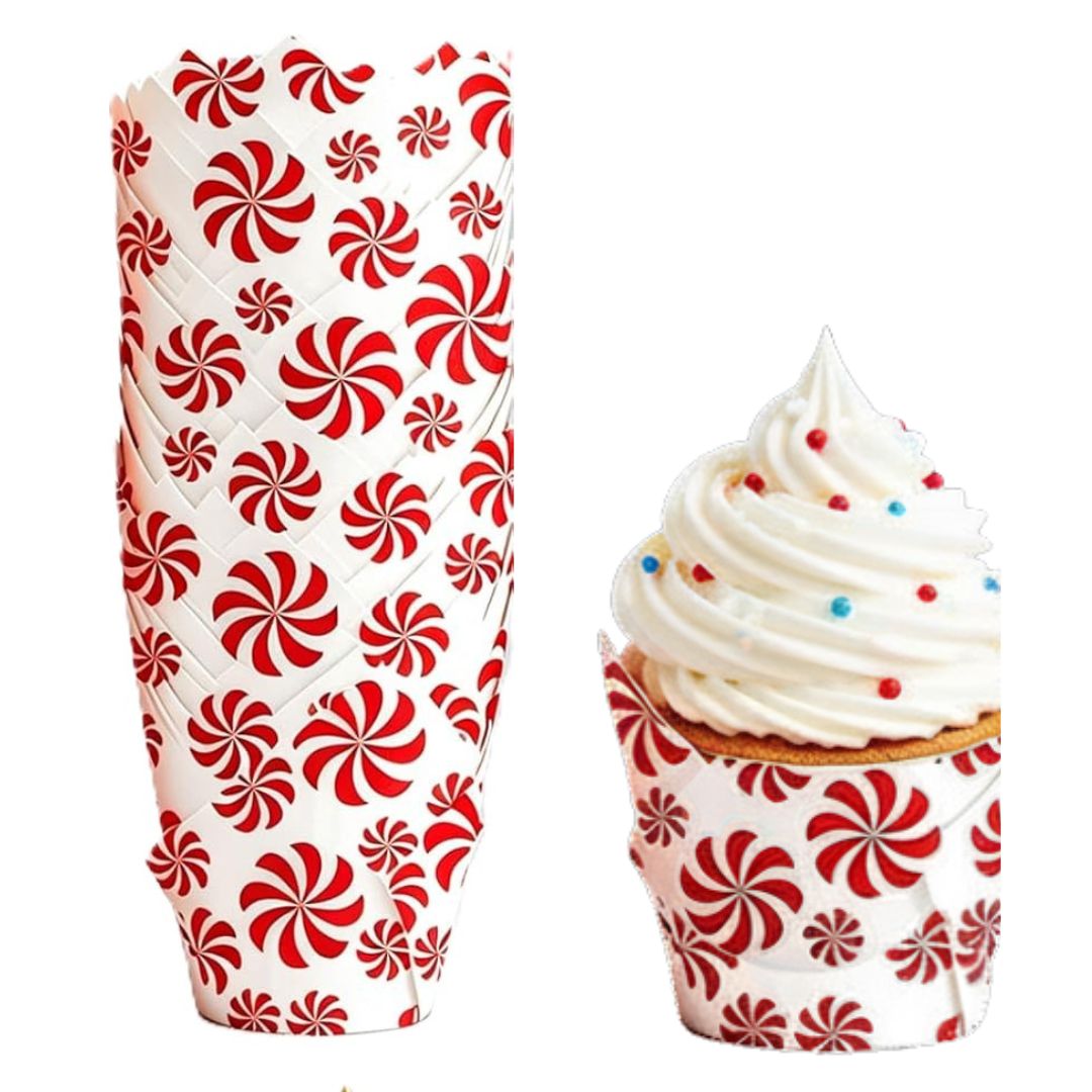 Peppermint Candy Tulip Cups 25pk