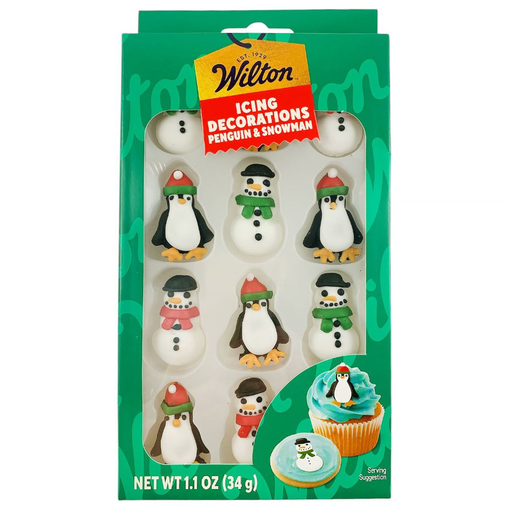 Snowman &amp; Penguin Royal Icing Decs