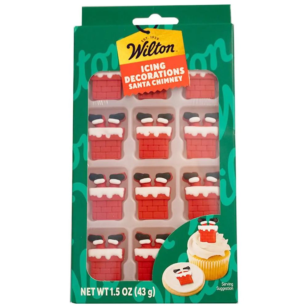 Santa Chimney Royal Icing Decs