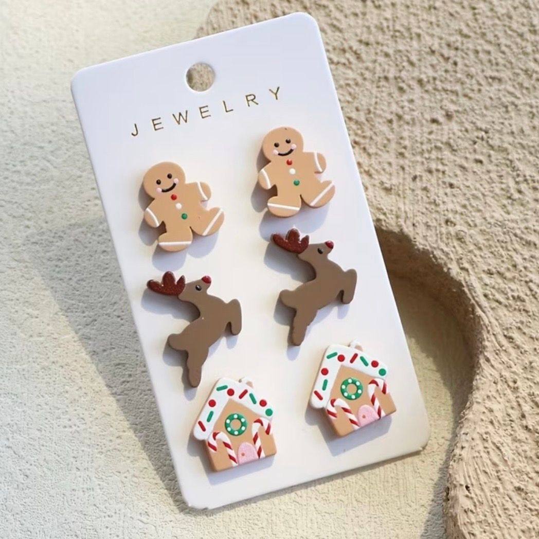 Gingerbread Earring Set