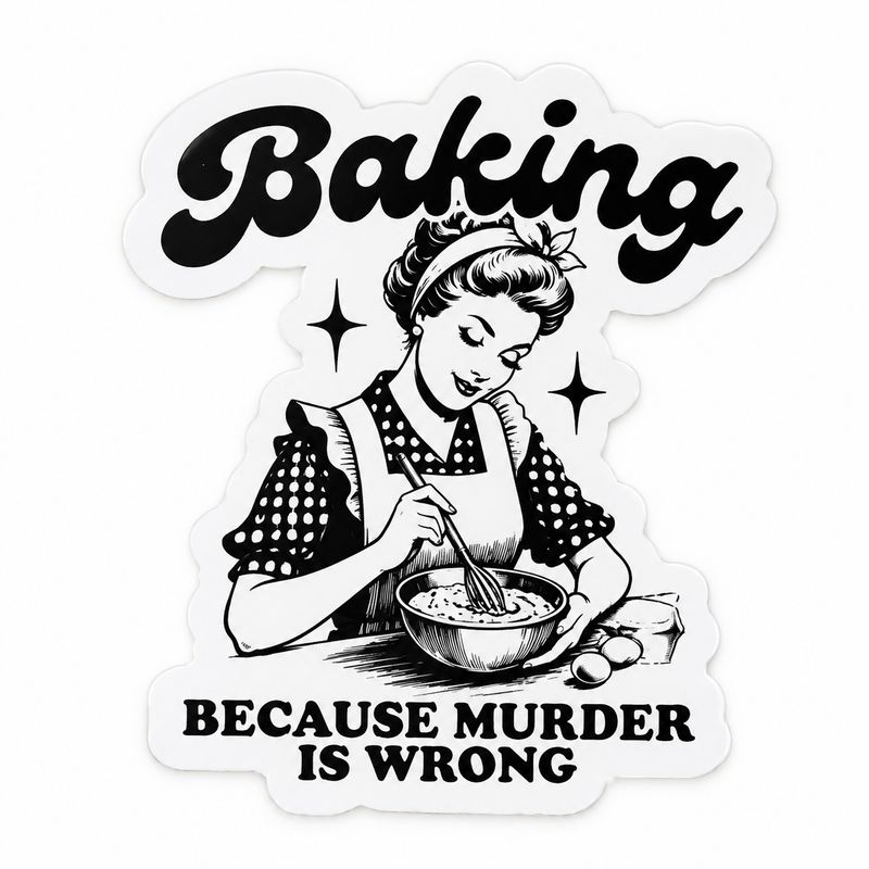 Retro Baking Sticker