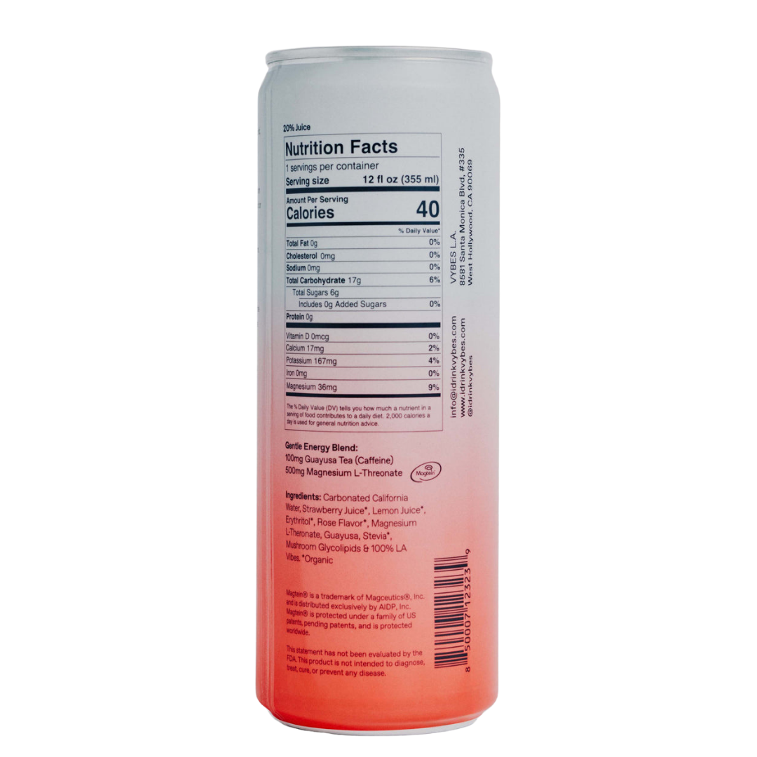 VYBES Gentle Energy: Strawberry Rose (With Magnesium)