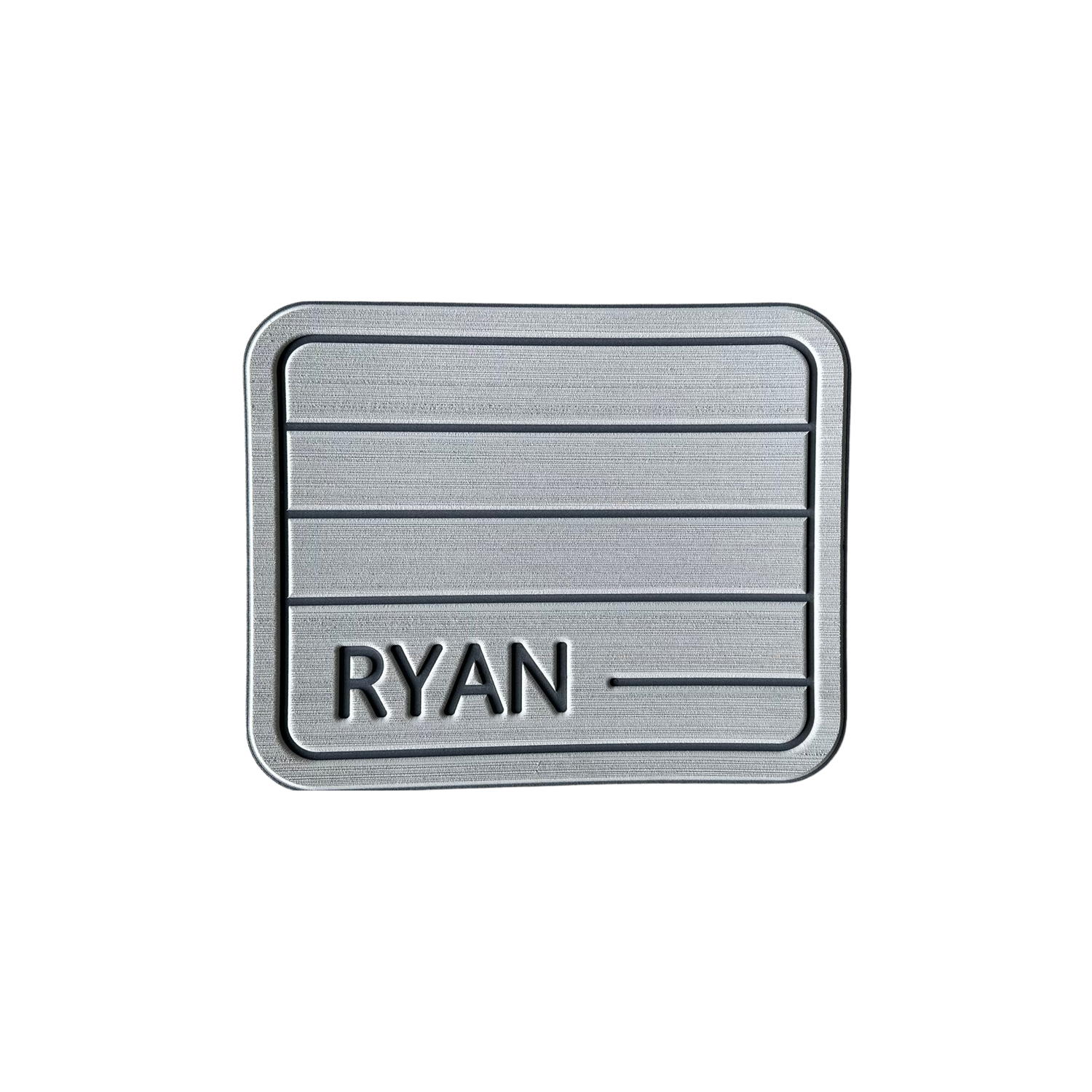 Custom name and teak line pattern