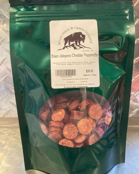 Freeze Dried Bison Pepperettes