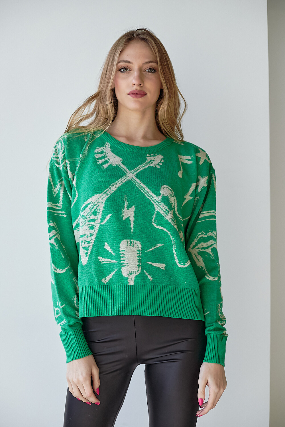 Sweater Rock&amp;Roll, Colores: Verde