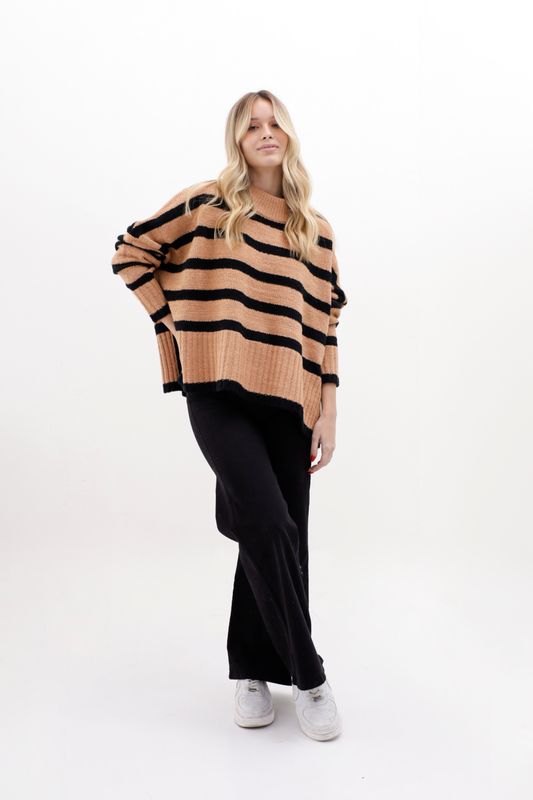 Sweater rayado maxi Guillermina