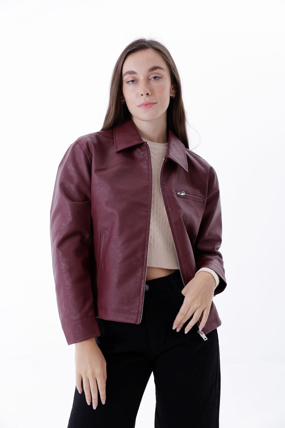 Campera cuero Tina