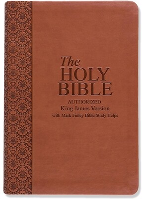 KJV Bible With Mark Finley Study Helps (Tan PU Cover with Thumb Index)