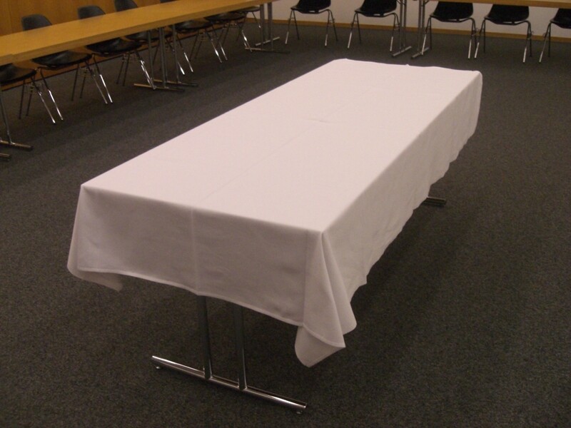 Tischdecke 130 x 180 cm weiss