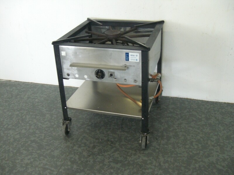 Hockerkocher fahrbar mit Riesenpfanne 90 cm