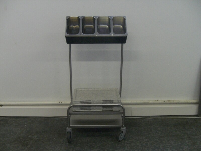 Besteckwagen mit Tablettablage fahrbar