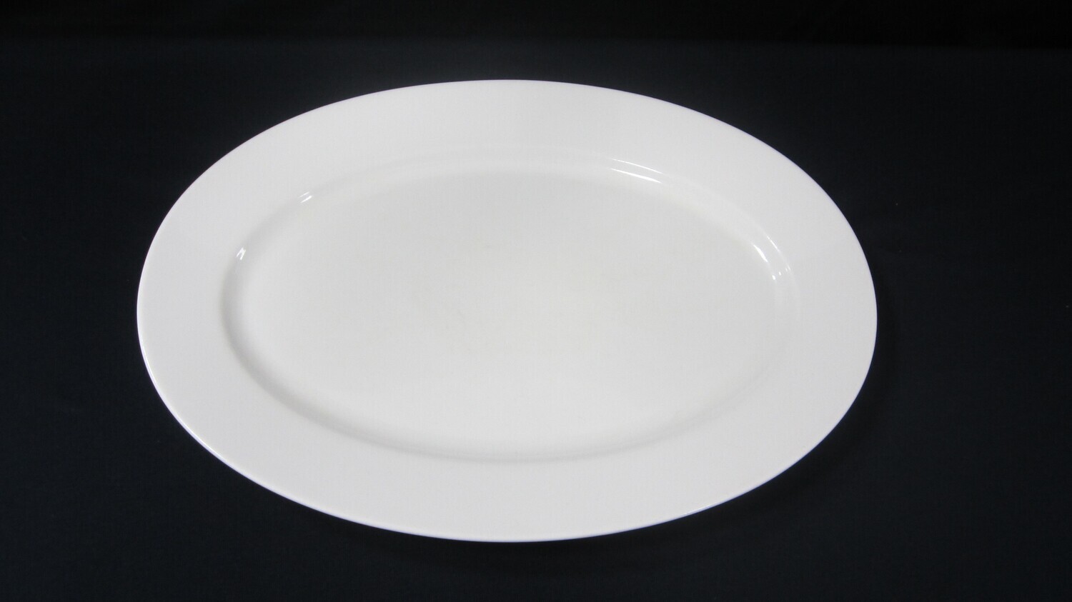 Anrichteplatte oval weiß 38 cm x 26 cm